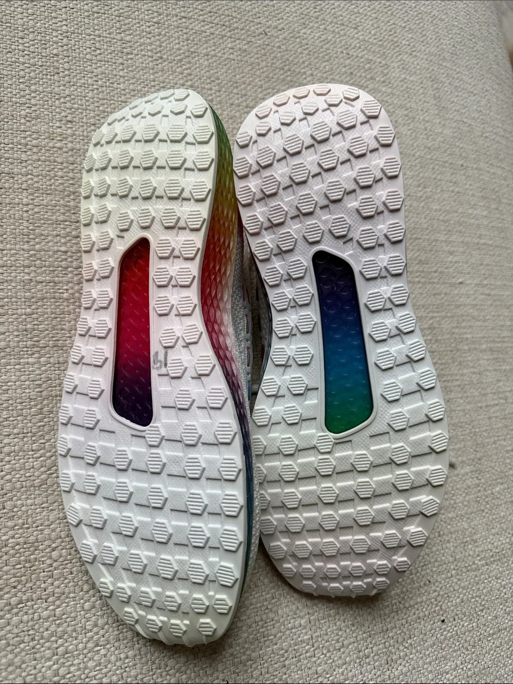 Wanted White Knit Sneakers with Rainbow Accents